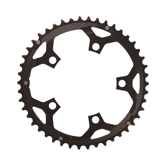FSA Gossamer/Omega Pro Road Chainring, Teeth: 46, Speed: 10/11, BCD: 110, Bolts: 5, Outer, Aluminum, Black
