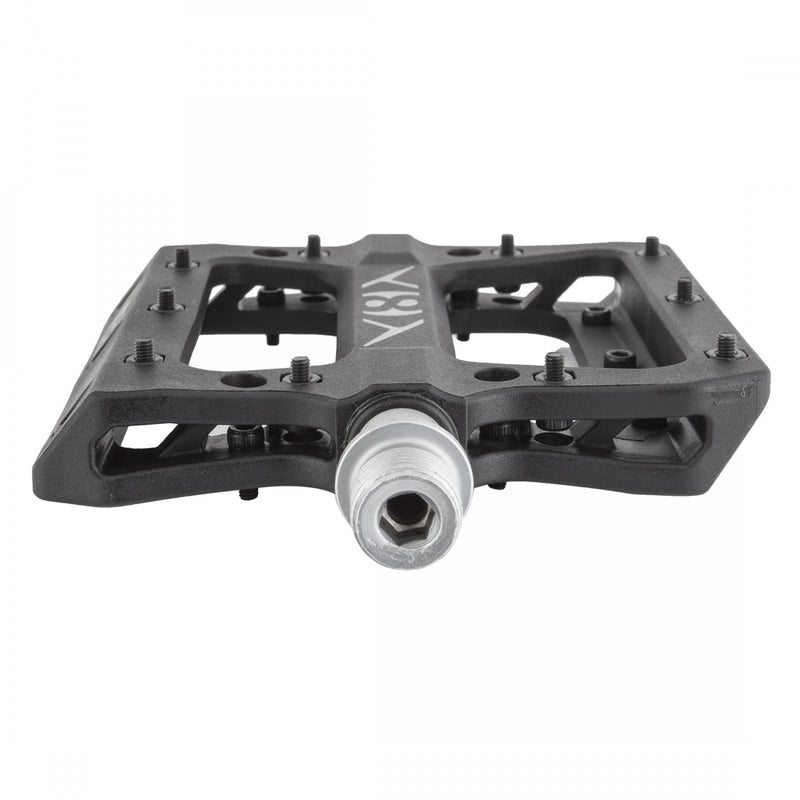 Load image into Gallery viewer, Origin8 Vex Platform Pedals 9/16&quot; Concave Composite Body Replaceable Pins Black
