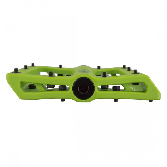 Origin8 Vex Platform Pedals 9/16" Concave Composite Body Replaceable Pins Green