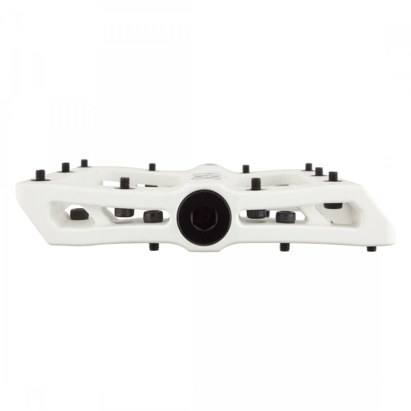 Load image into Gallery viewer, Origin8 Vex Platform Pedals 9/16&quot; Concave Composite Body Replaceable Pins White
