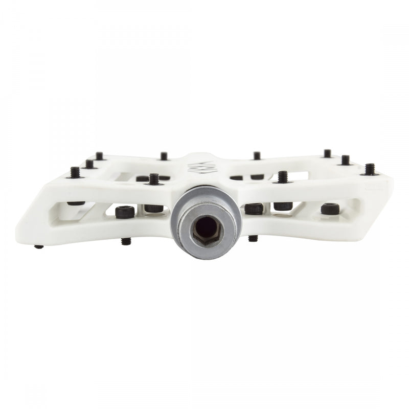 Load image into Gallery viewer, Origin8 Vex Platform Pedals 9/16&quot; Concave Composite Body Replaceable Pins White
