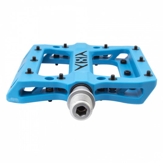 Origin8 Vex Platform Pedals 9/16" Concave Composite Body Replaceable Pins Blue
