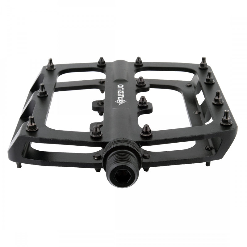 Load image into Gallery viewer, Origin8 Rascal XL Platform Pedals 9/16&quot; Concave Alloy Body Removable Pins Black

