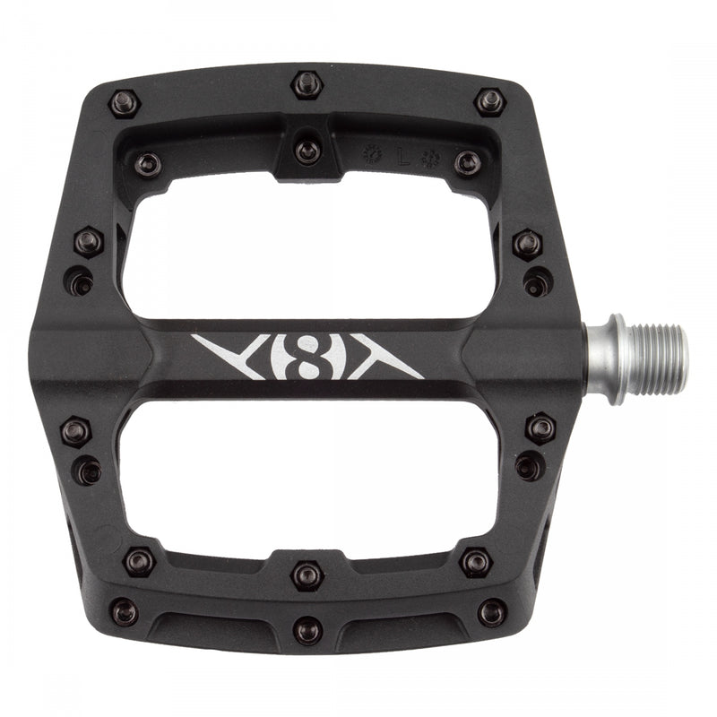 Load image into Gallery viewer, Origin8 Retox Platform Pedals 9/16" Concave Composite Body Removable Pins Black
