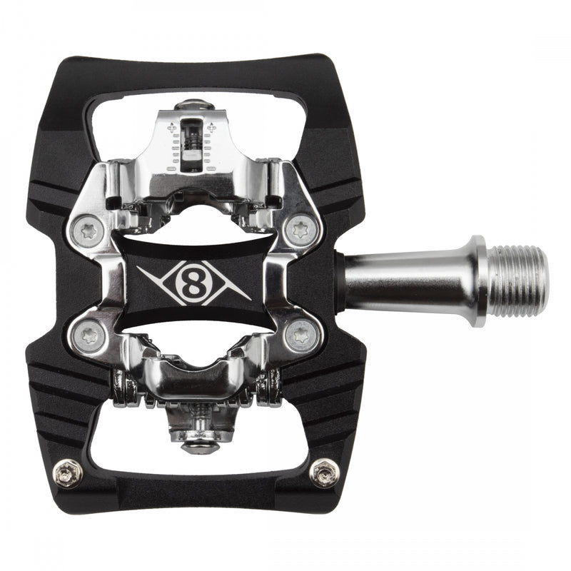 Load image into Gallery viewer, Origin8 Everland Adventure Double Clipless SPD 9/16&quot; Chromoly Axle Black/Silver
