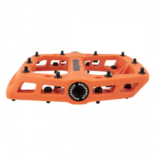 Alienation Foothold Pedal 9/16" Concave Composite Platform Removable Pins Orange