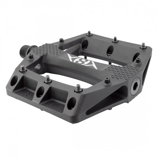 Origin8 Strapd Platform Pedal 9/16" Chromoly Axle Concave Composite Body Black