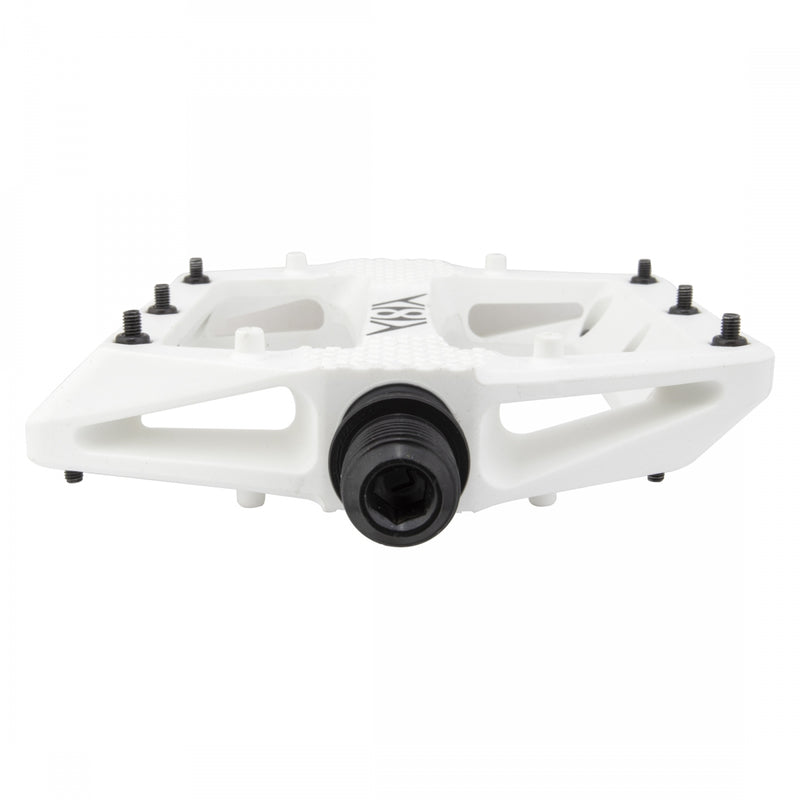 Load image into Gallery viewer, Origin8 Strapd Platform Pedal 9/16&quot; Chromoly Axle Concave Composite Body White

