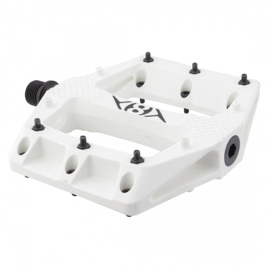 Origin8 Strapd Platform Pedal 9/16" Chromoly Axle Concave Composite Body White