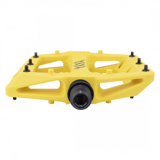 Origin8 Strapd Platform Pedal 9/16" Chromoly Axle Concave Composite Body Yellow