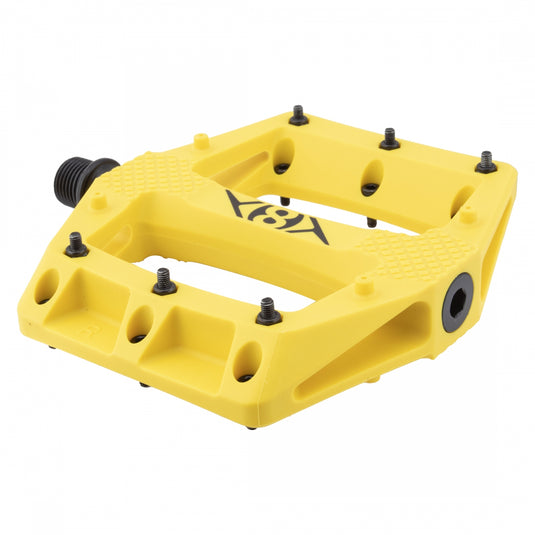 Origin8 Strapd Platform Pedal 9/16" Chromoly Axle Concave Composite Body Yellow