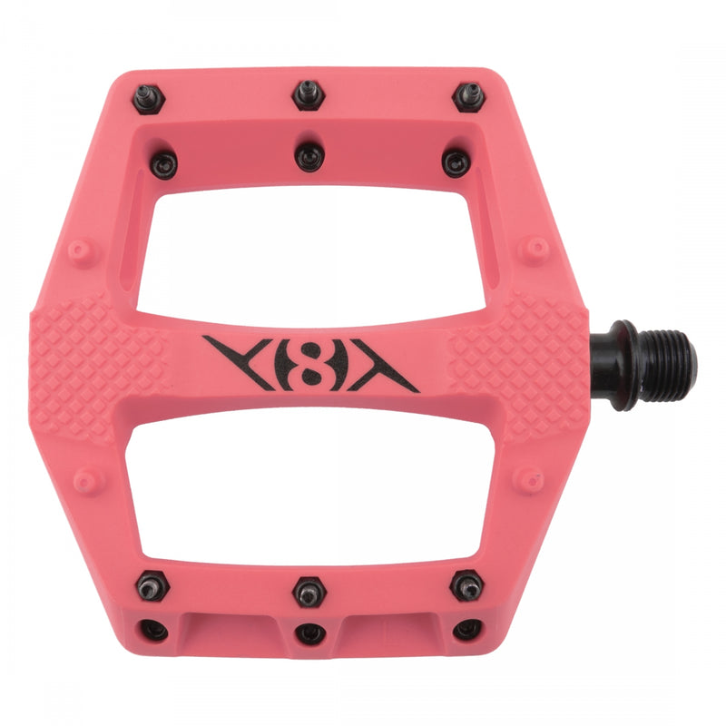Load image into Gallery viewer, Origin8 Strapd Platform Pedal 9/16&quot; Chromoly Axle Concave Composite Body Pink
