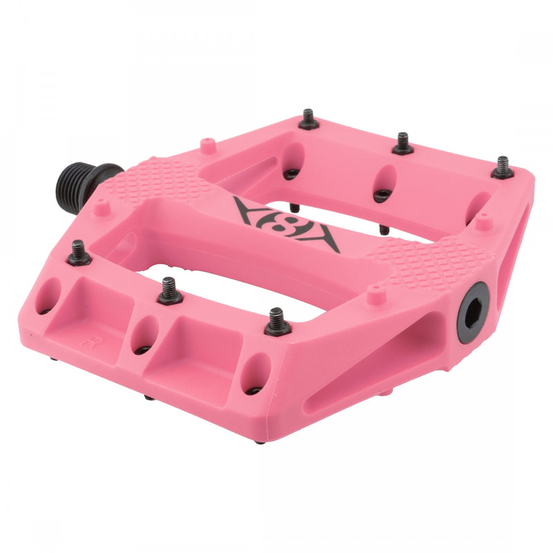 Load image into Gallery viewer, Origin8 Strapd Platform Pedal 9/16&quot; Chromoly Axle Concave Composite Body Pink
