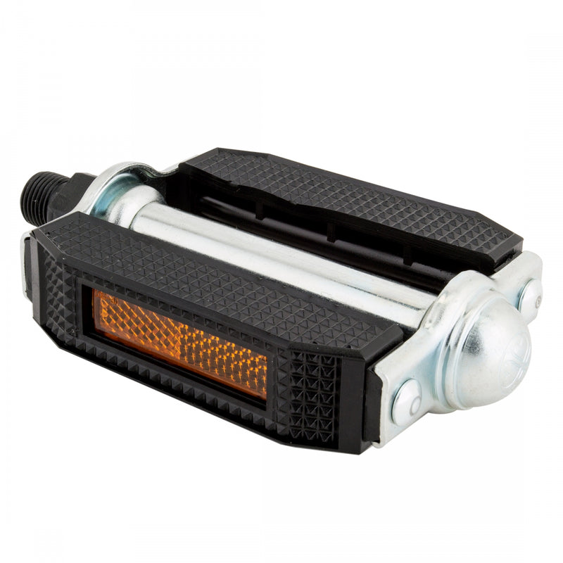 Load image into Gallery viewer, Sunlite-Classic-Block-Flat-Platform-Pedals-Galvanized-Steel-Body-Boron-Steel-PEDL0838-Bicycle-Pedals
