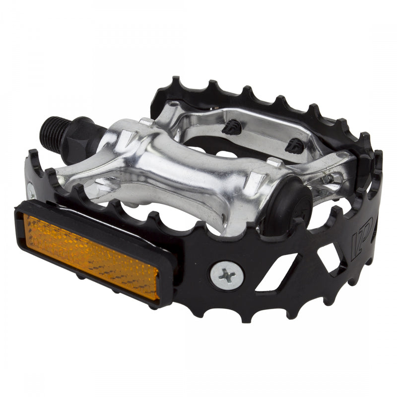 Load image into Gallery viewer, Black-Ops-747-Bear-Trap-Pedals-Flat-Platform-Pedals-Aluminum-Chromoly-Steel-PEDL0839-Bicycle-Pedals
