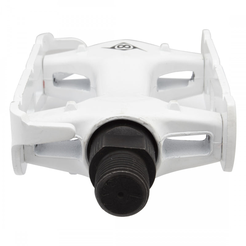 Load image into Gallery viewer, Origin8 Pro Lite Track Platform Pedals 9/16&quot; Chromoly Axle Alloy Body PC-White
