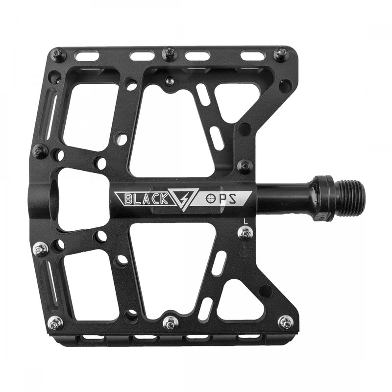 Load image into Gallery viewer, Black Ops TorqLite UL Platform Pedals 9/16&quot; Aluminum Body Replaceable Pins Black
