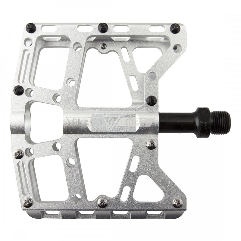 Load image into Gallery viewer, Black Ops TorqLite UL Platform Pedals 9/16&quot; Aluminum Body Removable Pins Silver

