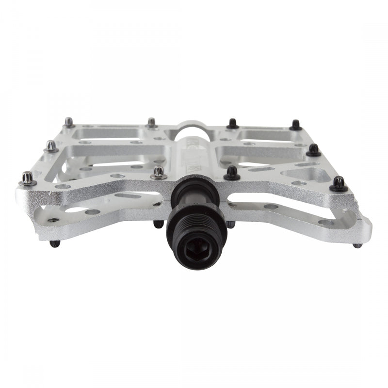 Load image into Gallery viewer, Black Ops TorqLite UL Platform Pedals 9/16&quot; Aluminum Body Removable Pins Silver
