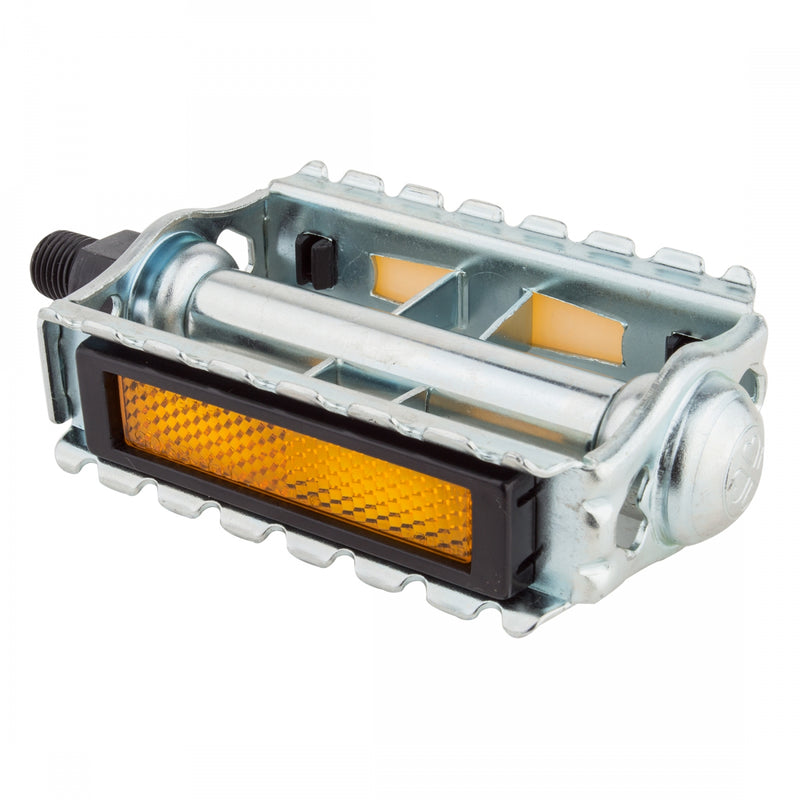 Load image into Gallery viewer, Sunlite-Classic-Rat-Trap-Flat-Platform-Pedals-Steel-Body-Chromoly-Axle-PEDL0922-Bicycle-Pedals
