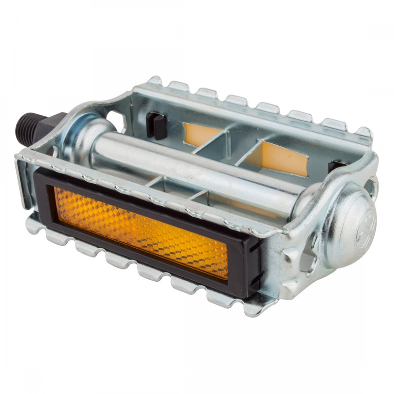 Load image into Gallery viewer, Sunlite-Classic-Rat-Trap-Flat-Platform-Pedals-Steel-Body-Chromoly-Axle-PEDL0923-Bicycle-Pedals
