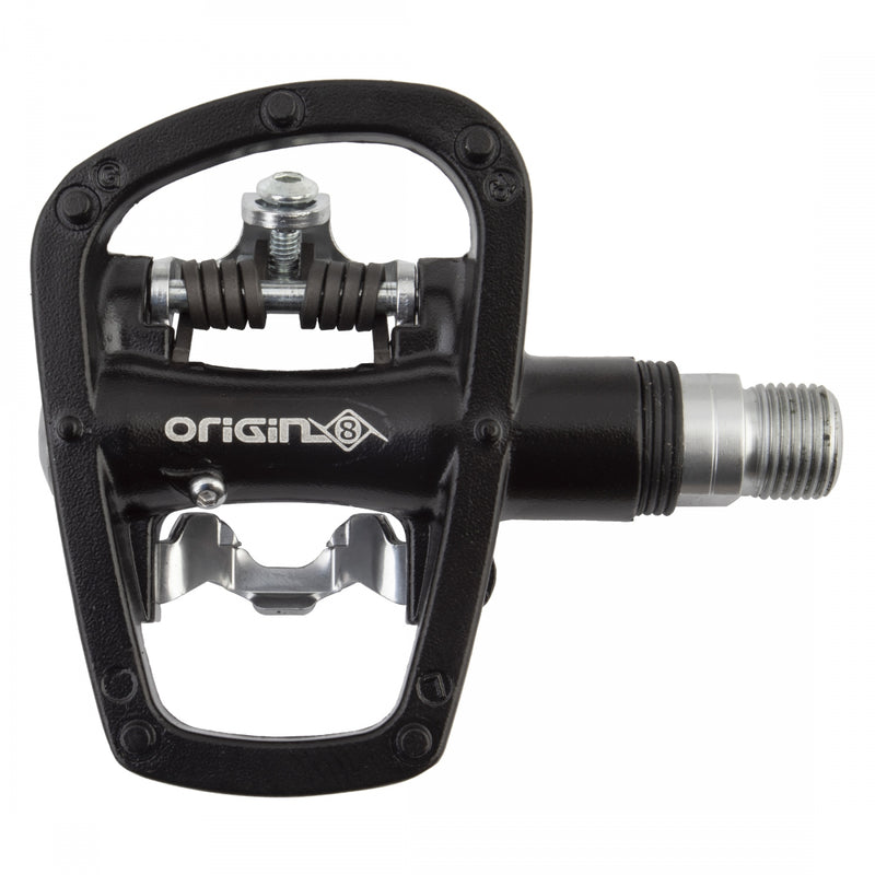 Load image into Gallery viewer, Origin8 Dual Sport MultiPurpose SPD Single Clipless 9/16&quot; Chromoly Spindle Black
