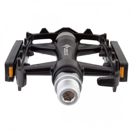 Origin8 Classique Pro Cage Platform Pedals 9/16" Alloy Body w/ Reflector Black
