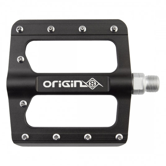 Origin8 RAZR Platform Pedals 9/16" Chromoly Axle Alloy Body Removable Pins Black