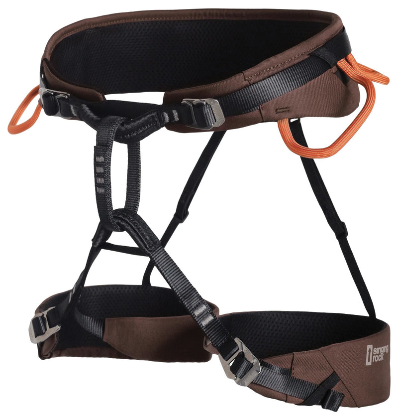 Load image into Gallery viewer, Singing Rock Spinel Climbing Harness - Small Brown

