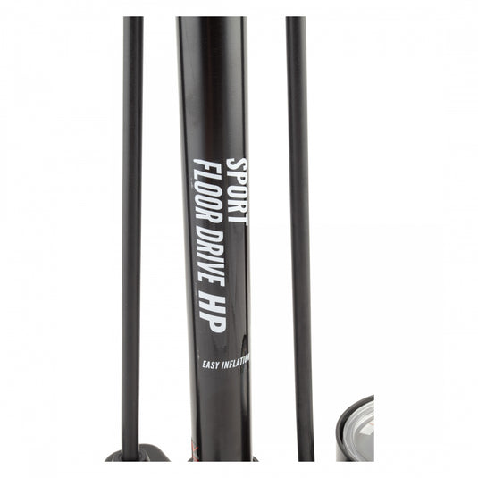 Lezyne Sport Floor Drive Floor Pump, Dual Valve Head, 220psi, Black