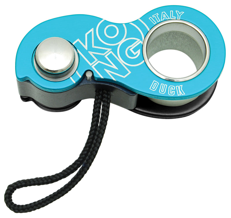 Load image into Gallery viewer, Kong Duck Rope Clamp Ascender - Cyan/Black Color
