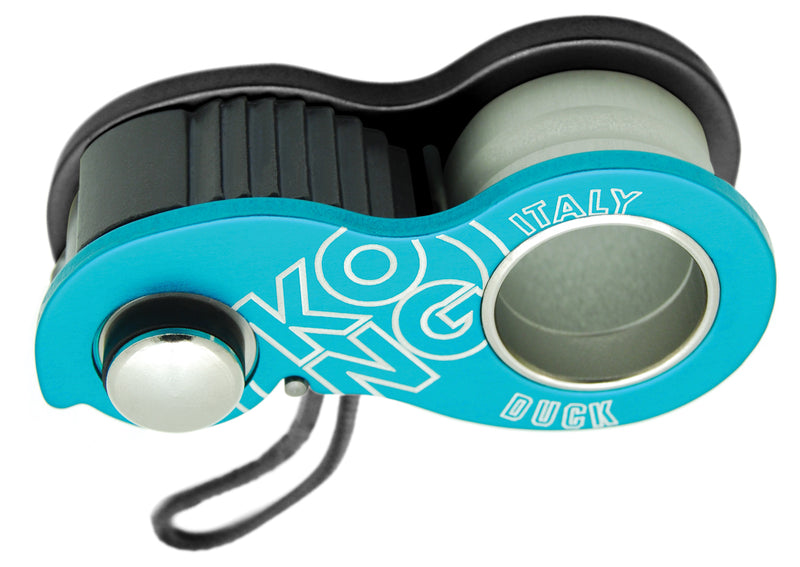 Load image into Gallery viewer, Kong Duck Rope Clamp Ascender - Cyan/Black Color
