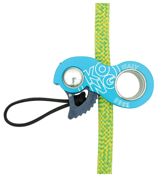 Kong Duck Rope Clamp Ascender - Cyan/Black Color
