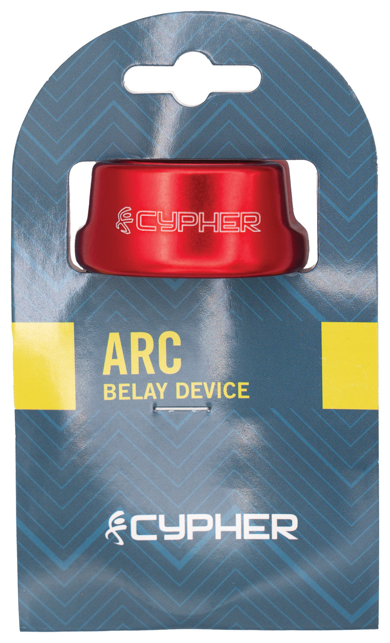 Load image into Gallery viewer, Cypher Arc Belay Device - Red: Versatile Belay &amp; Rappel Tool
