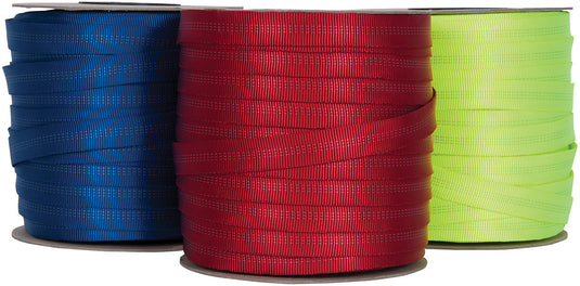 Premium Quality Cypher 1" Three Stripe Tubular Webbing Spool - 300ft, Blue - Ideal for Slings and Webbing