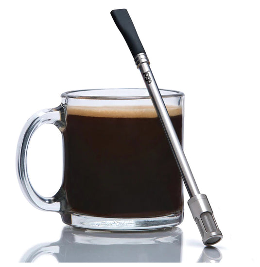 Jogo Coffee Straw in Pebble Grey - Eco-Friendly Reusable Straw for Coffee Lovers
