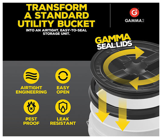 Industrial Container Gamma Seal Lid - Assorted Colors - Pack of 5