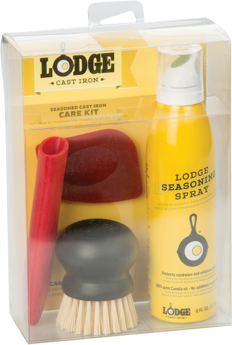Load image into Gallery viewer, Lodge Seasoned Cast Iron Care Kit: Complete Care for Your Cast Iron Cookware
