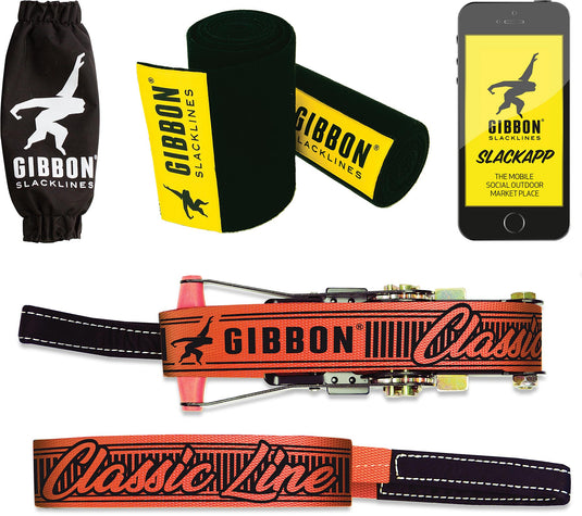 Gibbon Classic Line Red Slacklining Treewear Set - Protect Your Gear in Style!