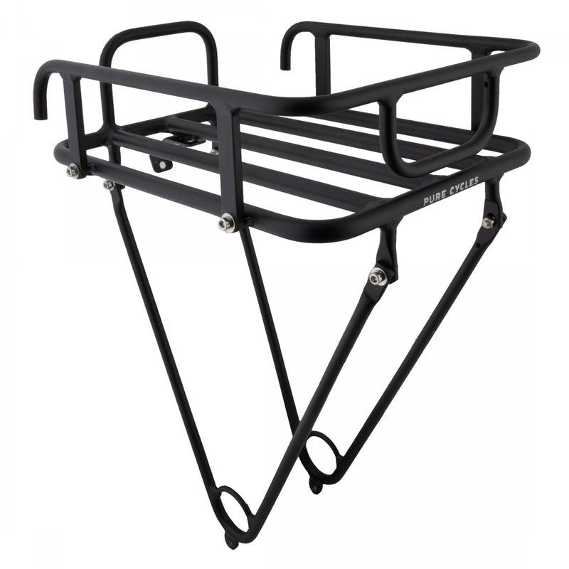 Load image into Gallery viewer, Pure Cycles Urban Front Rack Front Brake Boss/Eyelet Black
