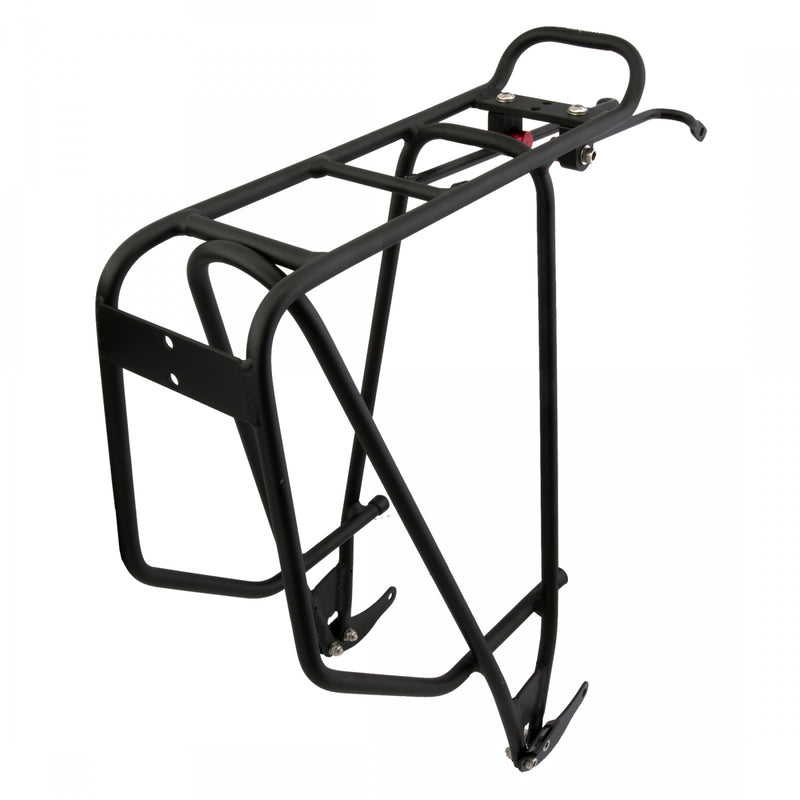 Load image into Gallery viewer, Axiom Streamliner Disc DLX Rear Rack Black Aluminum Bike 110 Lbs weight Limit
