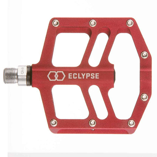 Eclypse RALB Platform Pedals, Body: Alloy, Spindle: Cr-Mo, 9/16'', Red, Pair