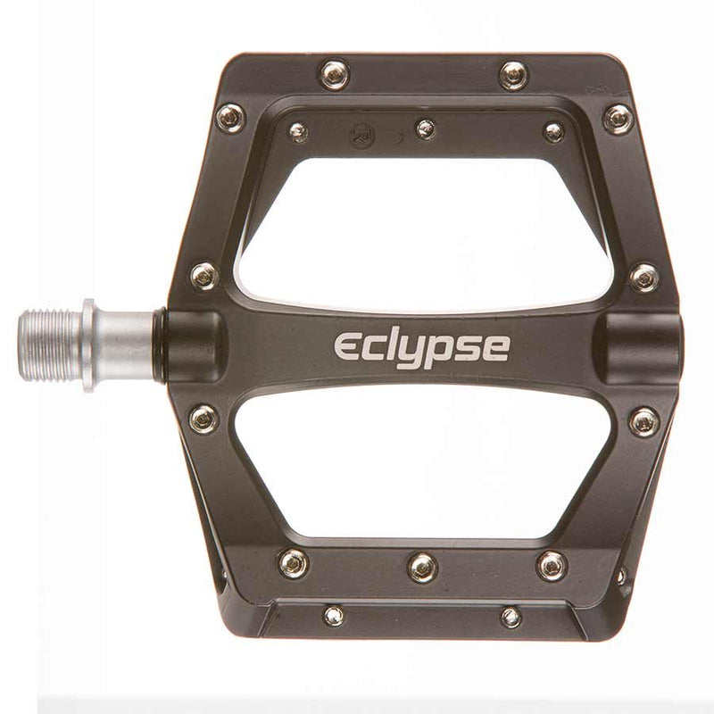 Load image into Gallery viewer, Eclypse Airline Platform Pedals, Body: Alloy, Spindle: Cr-Mo, 9/16&#39;&#39;, Black, Pair
