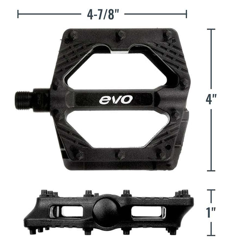 Evo-Flat-Platform-Pedals-Composite-PEDL1650-Bicycle-Pedals