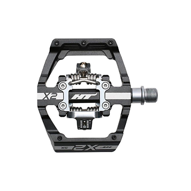 Load image into Gallery viewer, HT Components X2-SX BMX-SX Pedals, Body: Aluminum, Spindle: Cr-Mo, 9/16'', Black, Pair
