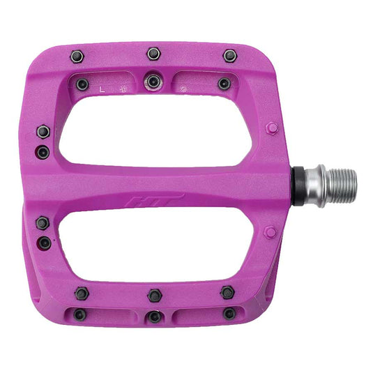 HT Components PA03A Nano P Platform Pedals, Body: Nylon, Spindle: Cr-Mo, 9/16'', Purple, Pair