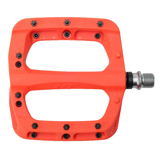 HT Components PA03A Nano P Platform Pedals, Body: Nylon, Spindle: Cr-Mo, 9/16'', Orange, Pair