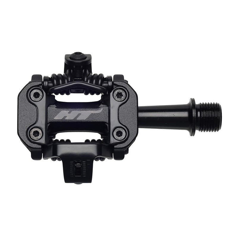 Load image into Gallery viewer, HT Pedals M2 Clipless Pedals, CrMo - Stealth Black
