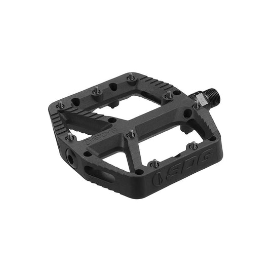 SDG Comp Platform Pedals 9/16" Chromoly Axle Composite Body Removable Pins Black