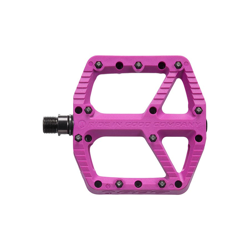 Load image into Gallery viewer, SDG Comp Platform Pedals 9/16" Axle Composite Body 18 Replaceable Pins Purple
